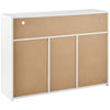 LED Sideboard High Gloss Front Buffet Cabinet TV Unit Stand 3 Doors White