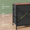 63in TV Stand with 8 Fabric Drawers & LED Lights, Storage Cabinet with Wood Top