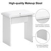 White Dressing Table with LED Lights Mirror Stool Drawers Vanity Makeup Desk Set