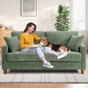 3/4 Seater Corduroy Sofa Jumbo Cord Modern Sofa Couch Seats with 2 Pillows Soft
