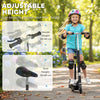 Foldable Powered Scooter with Adjustable Seat, Brake, Black