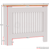 Arlington Radiator Cover White Traditional Modern Cabinet Wood Grill Furniture