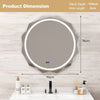 76CM Defog Shatterproof Wall Mounted LED Lighted Mirror Bathroom Mirror