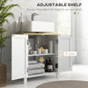 Bathroom Under Sink Cabinet with Adjustable Shelf, White