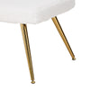 Modern Accent Chair with Footstool Set Upholstered Boucle Padded Seat Metal Legs