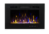 2026 TRUFLAME™ 26 INCH WIDE LED FLAMES BLACK GLASS WALL MOUNTED ELECTRIC FIRE
