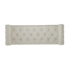 126CM Beige Linen Button Chesterfield Ottoman Storage Bench Bed End Window Seat
