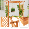 Raised Garden Bed with Arch Trellis