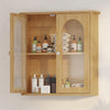 New Bathroom Cabinet With Shelf Wall Mounted For Bathroom wooden color Storage