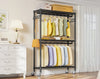Heavy Duty Metal Double Rail Clothes Garment Hanging Rack Shelf Display Stand UK