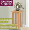 Small Coffee Table, Solid Wooden Oak Side Table, Telephone/Lamp Stand, 1 Shelf