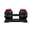 Black Adjustable Rotation Weight Gym Dumbbells 2 x 24kg - Pair Set (48KG Total)
