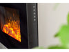 Sureflame Wall Mounted Electric Fire Black Glass Remote LED Flame