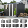 Garden Shed With Window Doors Outdoor Steel Apex Roof Tool Foundation