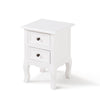 Wooden Bedside Cabinet Table Nitghtstands Set of 2 w/ Storage Drawer Cupboard