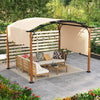 300x360cm Outdoor Metal Gazebo Retractable Pergola Arched Patio Pergola