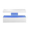 White Gloss Coffee Table with LED Lights – 90cm Modern Living Room Table