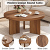 85cm Round Fluted Coffee Table Mid Century Modern Centre Table for Living Room