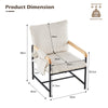 Single Accent Chair with Metal Frame Wide Seat Corduroy Armchair Living Room