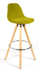 Bar Stools Kitchen Breakfast Chairs Dining Modern Wooden Velvet | Set of 2