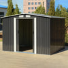 6x8 FT Peak Roof Steel Storage Shed, Pre-drilled Steel Panels, Outdoor Tool Shed