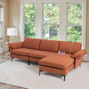 Modular L-Shaped 3-Seater Sofa Couch Set Upholstered Convertible Chaise Lounge