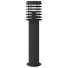 Outdoor Floor Lamps with Sensors 3pcs Black 60 cm Stainless Steel