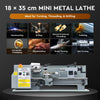 CREWORKS Mini Metal Lathe 550W DC Motor 2500rpm LCD Display 3Jaw Chunk 7x14"