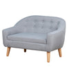 Kids Sofa Children 2 Seater Armchair Toddler Couch Chair Bedroom Playroom Grey