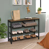 Shoe Rack, Shoe Organiser with 3 Mesh Shelves, for Hallway LBS14BX