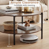 2-Tier Industrial Accent Table with Open Storage Shelf