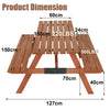 Picnic Table Set With 4 Seater Bench BBQ Beach Outdoor Deck Garden Park Wooden