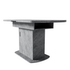 Extendable Dining Table with Storage Space-Saving Kitchen Table 110-130 cm Grey