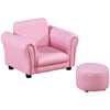 Kids Sofa Chair Seat Childrens Armchair Footstool Playroom Bedroom Pink