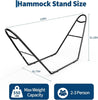 Universal Double Hammock Stand 550LBS Outside Fits 9 to 14 FT Hammocks Black