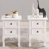 Wooden Bedside Cabinet Table Nitghtstands Set of 2 w/ Storage Drawer Cupboard