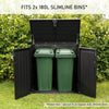 Outdoor Storage Box with Padlock 775L - Garden Container Shed Weather Resistant