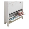 Shoe Rack Storage Cabinet Wooden Stand Cupboard Unit 3 Drawer Organiser White