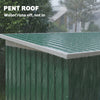 9 x 4FT Metal Garden Storage Shed w/ 2 Door, Dark Green