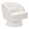 360° Swivel Accent Chair Upholstered Barrel Chair w/Striped Backrest Living Room