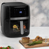Daewoo Family Size 8L Digital Air Fryer w Window & Divider for 2x4L Dual Cooking