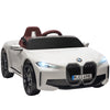 BMW i4 Licensed 12V Kids Electric Ride-On Car w/ Remote Control - White