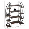 8 Tier Large Plant Stand Industrial Curved Oval Flower Pot Rack Staggered Shelf