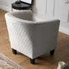 Tub Arm Chair Velvet Grey Luxury Statement Rivet Comfy Accent Armchair