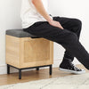 Wooden Entryway Bench with Seat Cushion, Storage Chest for Hallway Dorm