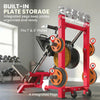 Leg Press Machine with Wheels, Adjustable Leg Extension Squat Machine