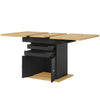 Dining Table 110-140×80cm, Extendable Kitchen Table with Storage for 4-6 People