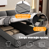 Ottoman Bed 4ft6 Double Upholstered Storage Bed Frame with Headboard & 3 Drawers