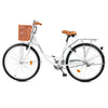 VIRIBUS 24/26Inch Ladies Women Beach Cruiser Bike Bicycle w/ Basket Comfort Ride