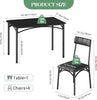 Dining Table Set with 2/4 Chairs, Modern Design for Kitchen, Home, Patio, Garden
